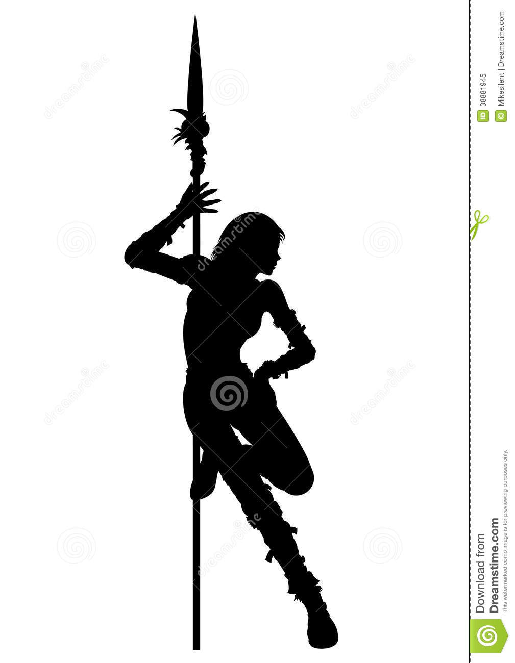 Woman Warrior Silhouette