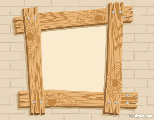 Wood Frame Border Vector Free