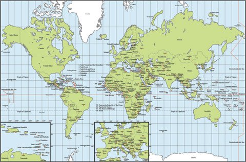 World Map with Countries