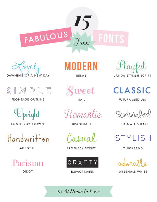 15 Fabulous Fonts Free