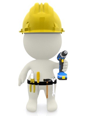 3D Construction Worker Clip Art