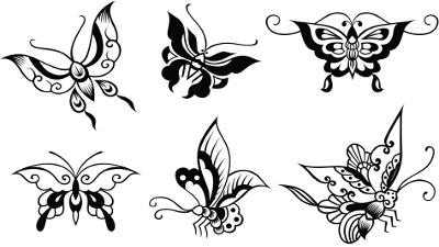 Abstract Butterfly Tattoo Designs