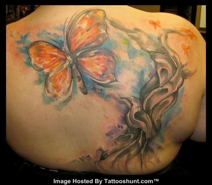Abstract Butterfly Tattoo