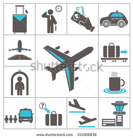 Airport Icons Set Airport Icons Set