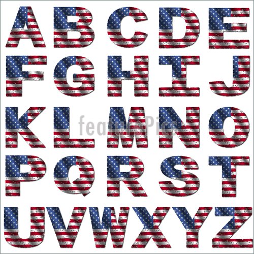 American Flag Font