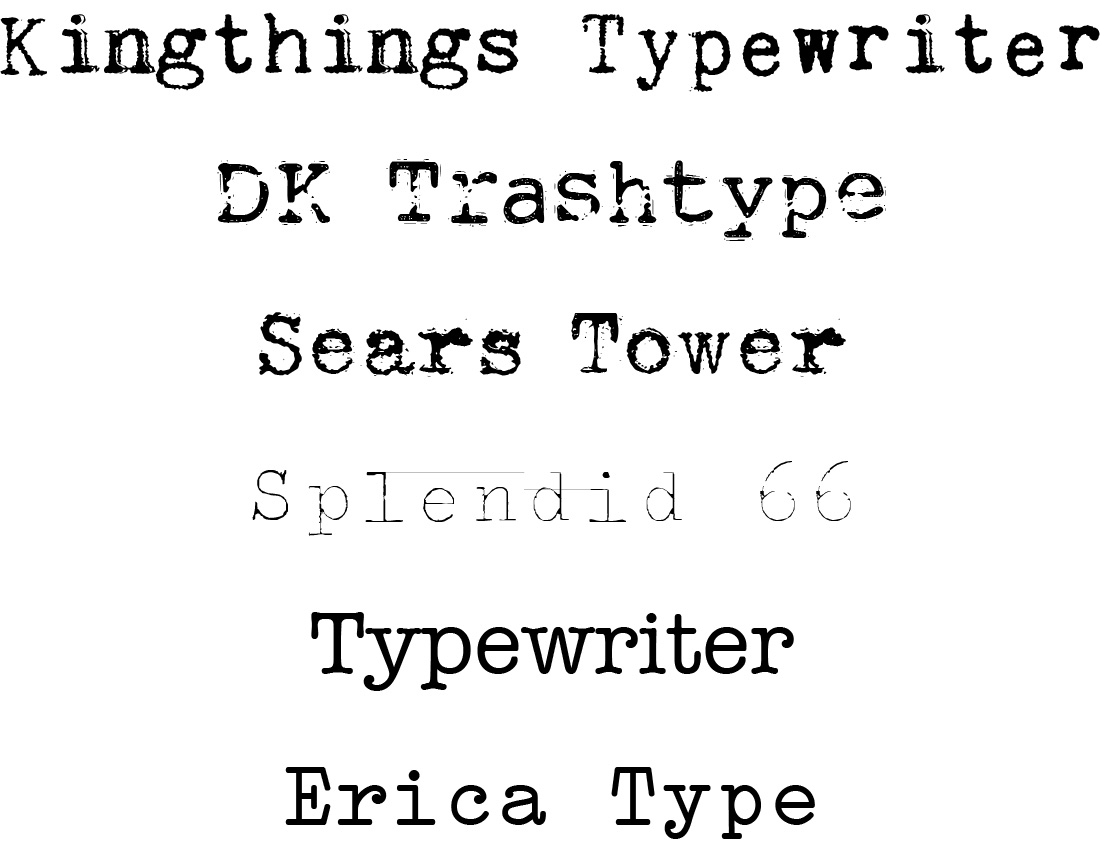 17 Type Writer Font Images