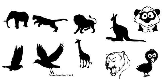 Animal Silhouettes Vector Free