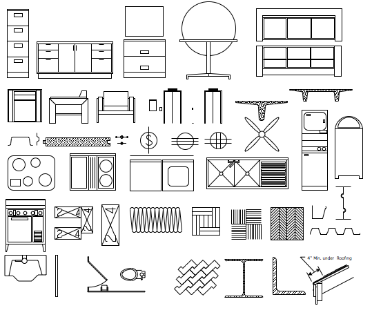 Architectural Furniture Symbols Architectural Furniture Symbols