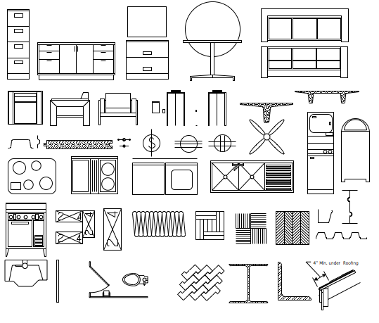 9 Architectural Icons Clip Art Images