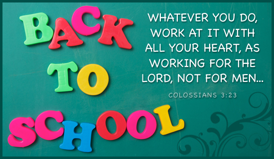 Back to School Christian Saying