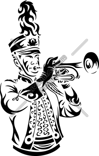 Band Clip Marching Vector Art