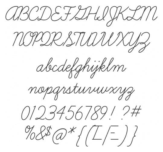 Beautiful Script Fonts Alphabet