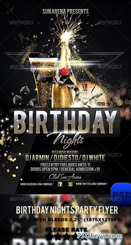 Birthday Party Club Flyer Template