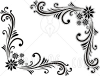 Black and White Corner Border Designs