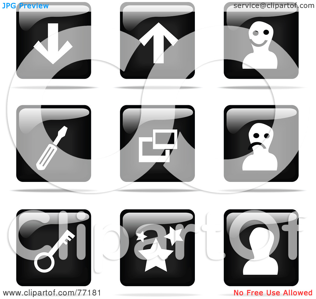 Black and White Web Icons