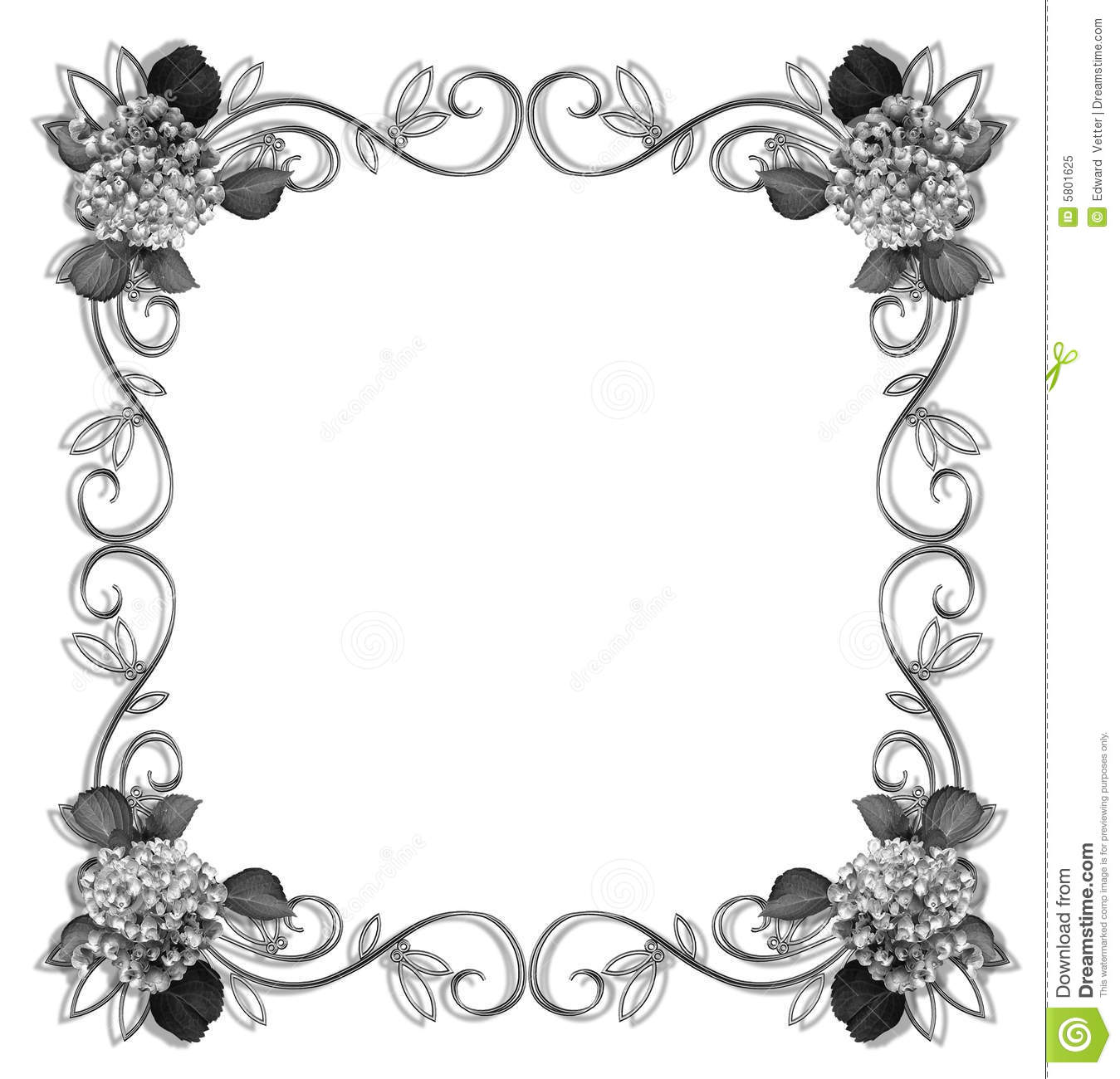 Black and White Wedding Border Designs