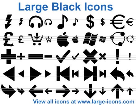 Black Desktop Icons