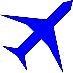 Blue Airplane Clip Art