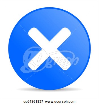 Blue Cancel Icon Image Free