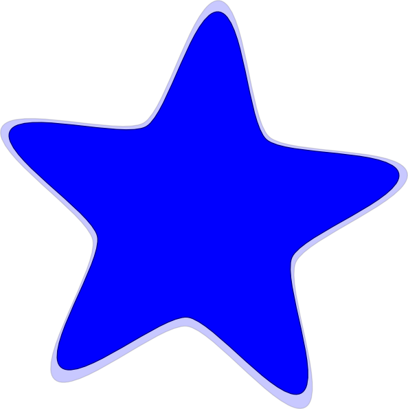 Blue Star Cartoon Clip Art