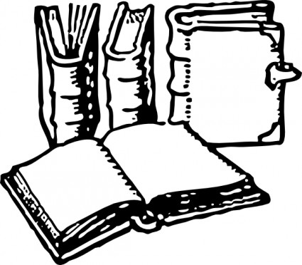 Book Clip Art Black and White