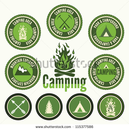 Camping Retro Vector Badges