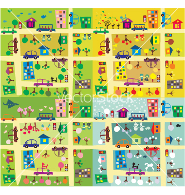 Cartoon City Street Map
