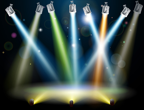 Cartoon Stage Lights Spotlight