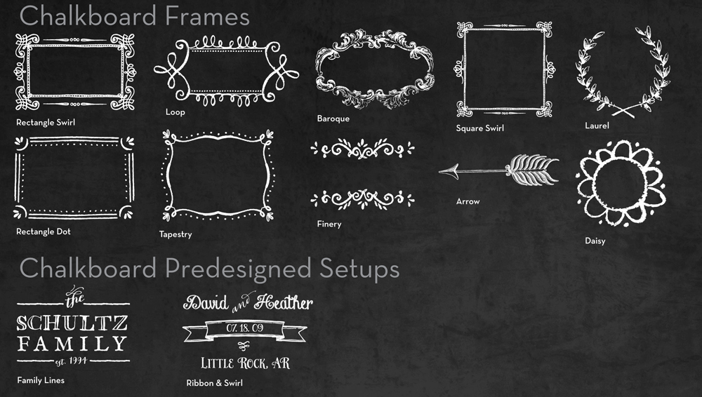 Chalkboard Font Frames