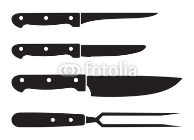 Chef Knife Silhouette Vector