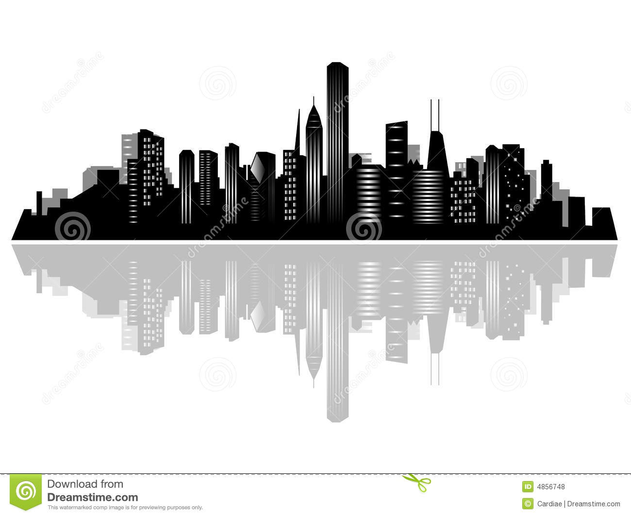 Chicago City Skyline Silhouette