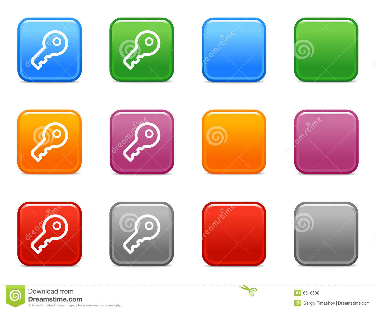 Color Square Button Icons
