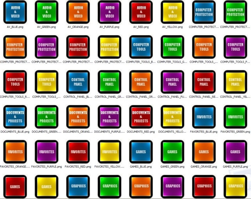 Colored Button Icons