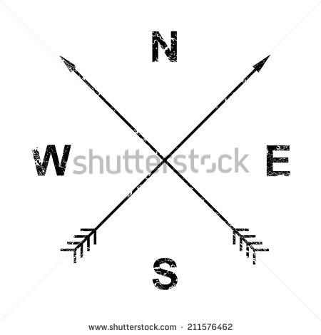 Compass North Arrow Design