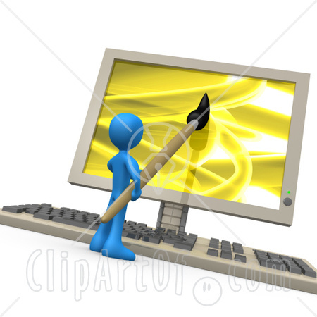 Computer Web Design Clip Art