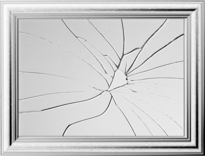 Cracked Cartoon Mirror Cracked Cartoon Mirror