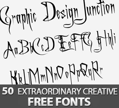 13 Unique Fonts Designs Images