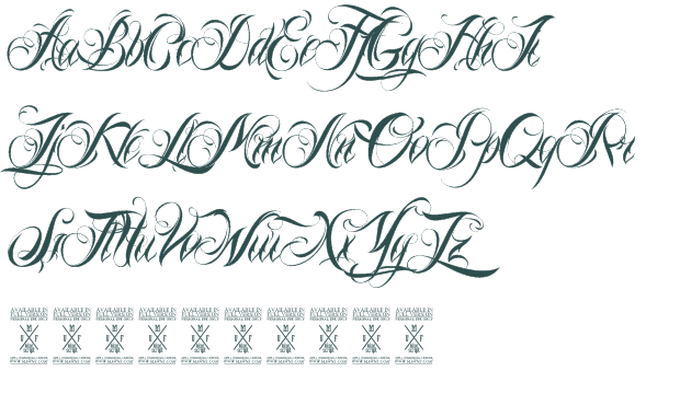 Cursive Tattoo Fonts Script