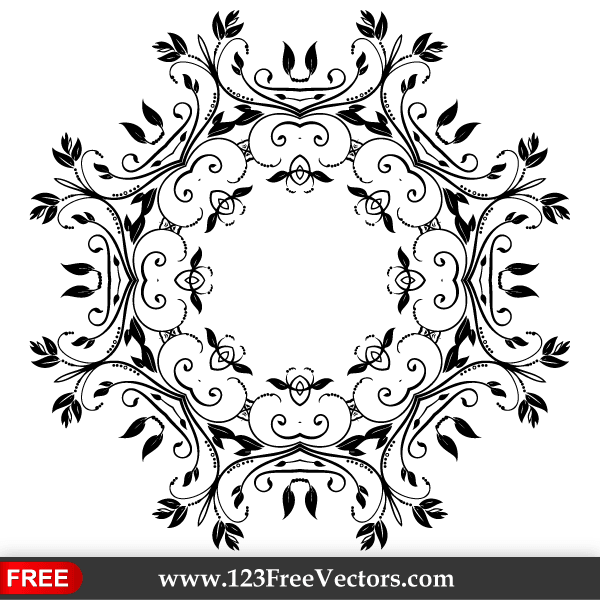 Decorative Floral Elements Vector Free