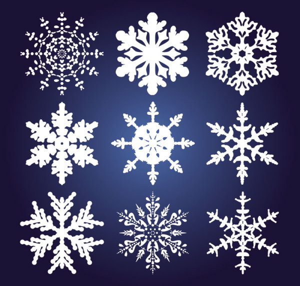 Different Snow Flakes Patterns