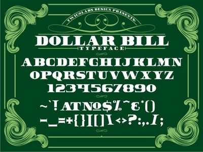 Dollar Bill Font Free
