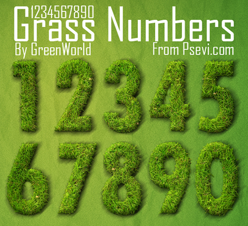 8 Numbers PSD For Photoshop Images