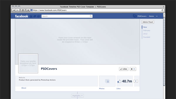 Facebook Cover Blank Template Facebook Cover Blank Template