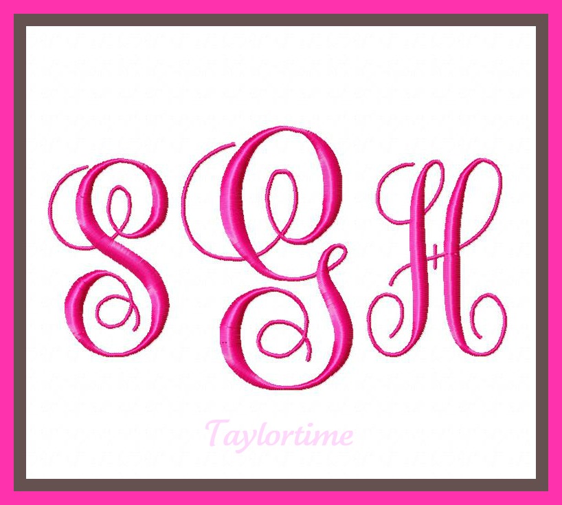 Fancy Script Monogram Font