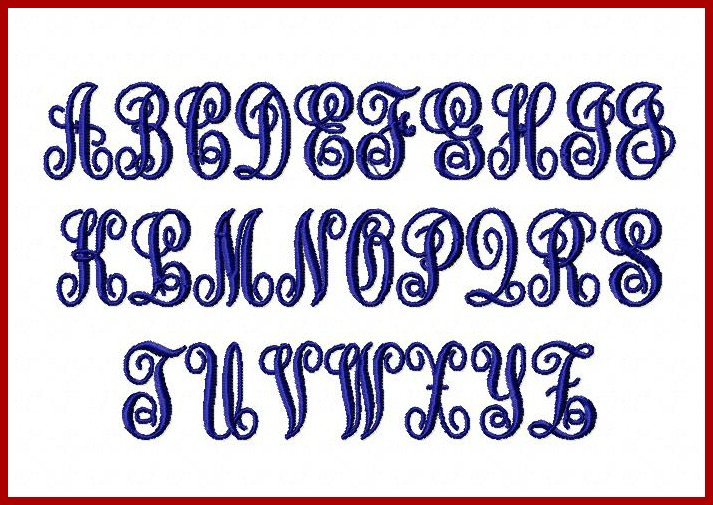 Fancy Script Monogram Font