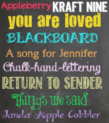 Favorite Chalkboard Fonts