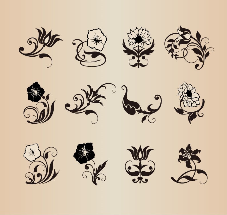 Floral Vector Design Elements