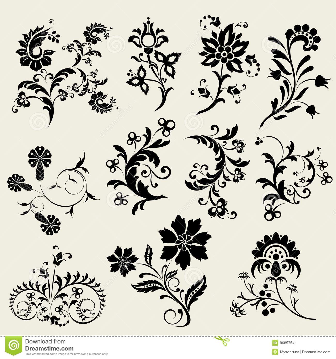 Floral Vector Design Elements