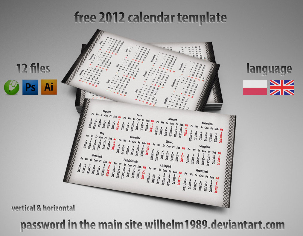 Free Business Card Calendar Template