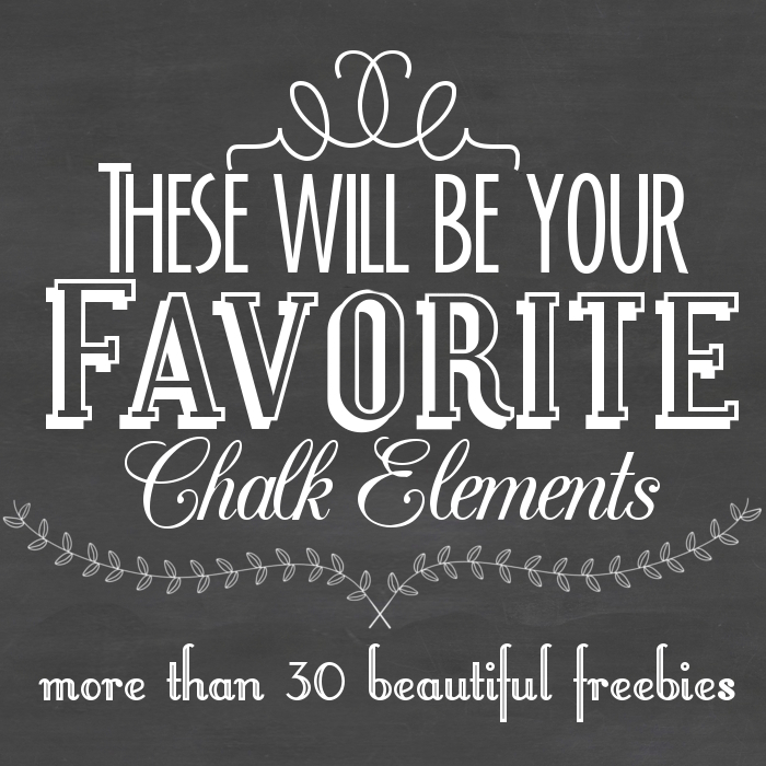 Free Chalkboard Font Elements